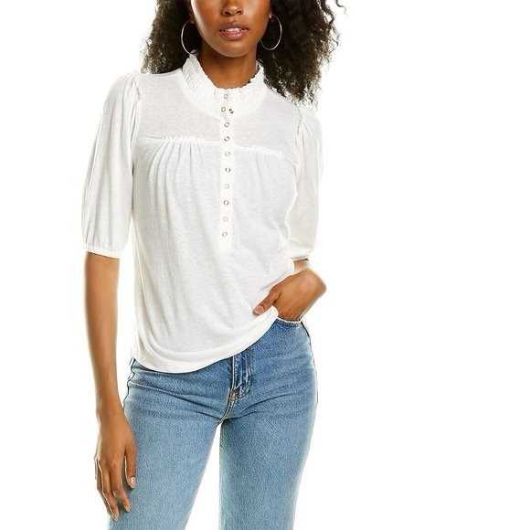 Grey State Tops - NWT Grey State Sadie Top Spa White $88. Excellent Size 3 / L